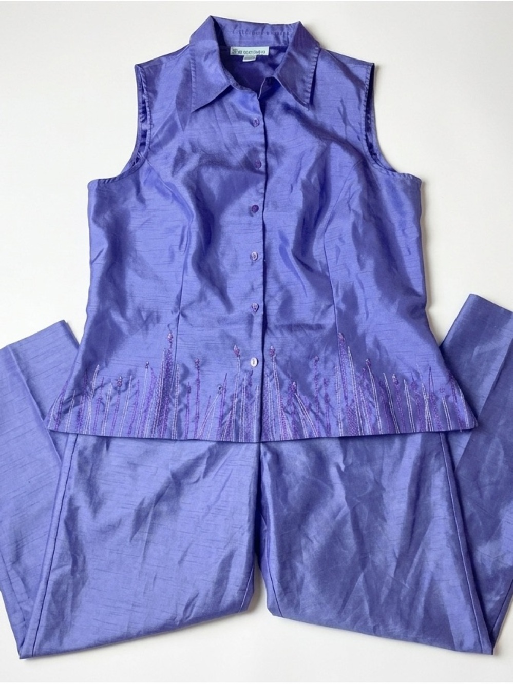 Vintage Dressbarn Purple 2-Piece Pant Set Size 12 & 14